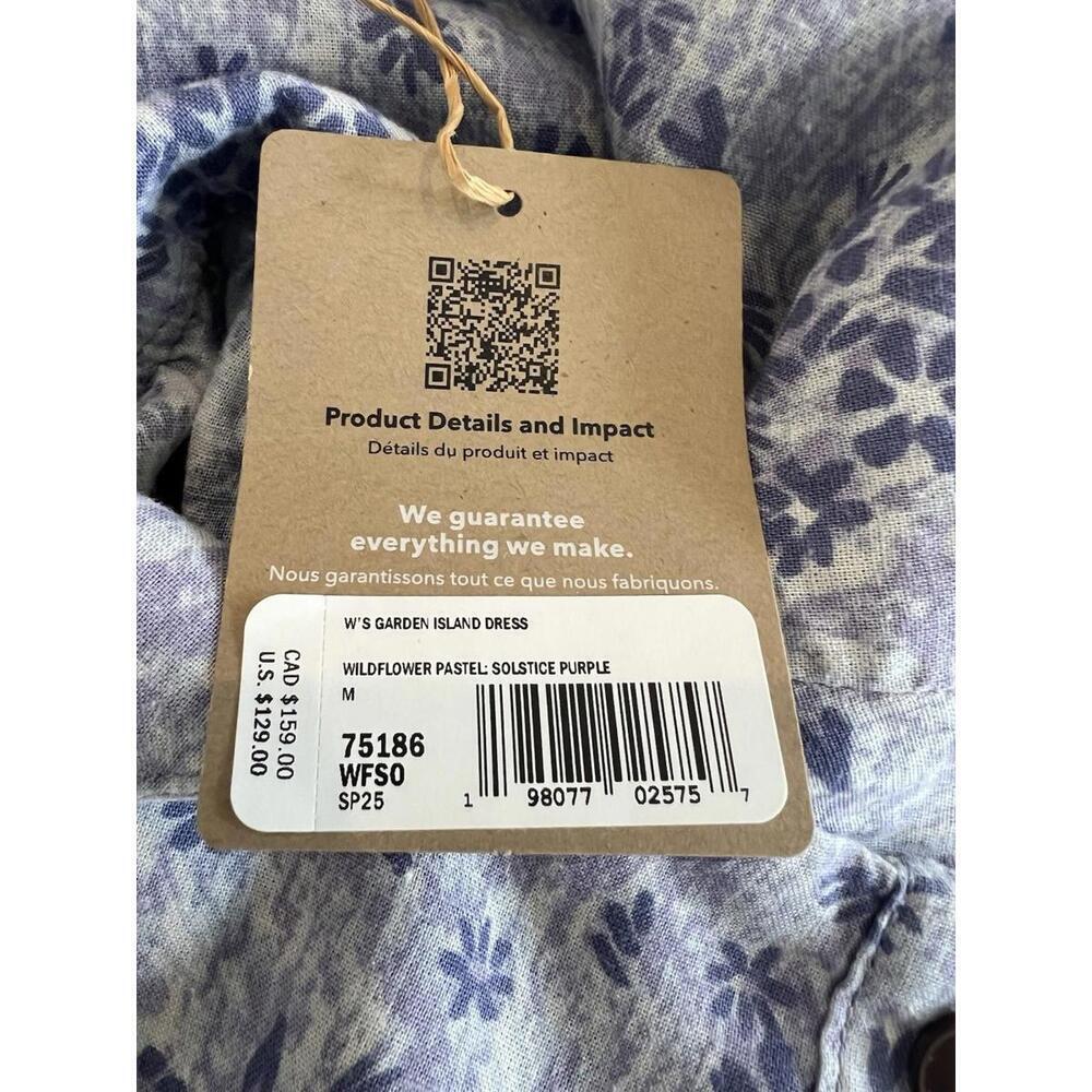 $129 Patagonia Garden Island Dress Womens Medium Floral Sundress - Picture 8 of 9